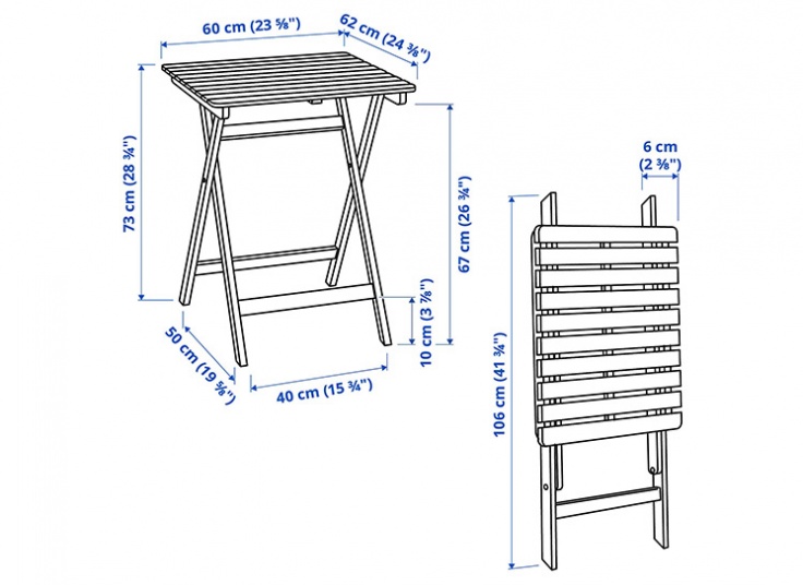 میز چوبی تاشو IKEA