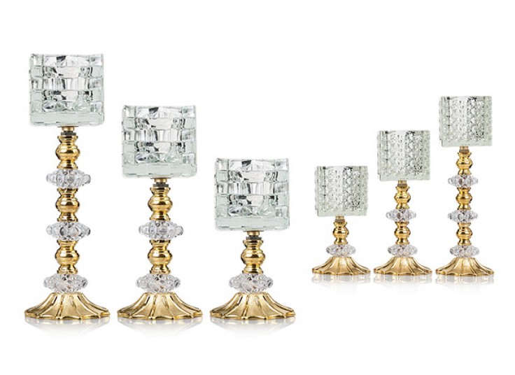 ست سه تایی شمعدان پایه دار