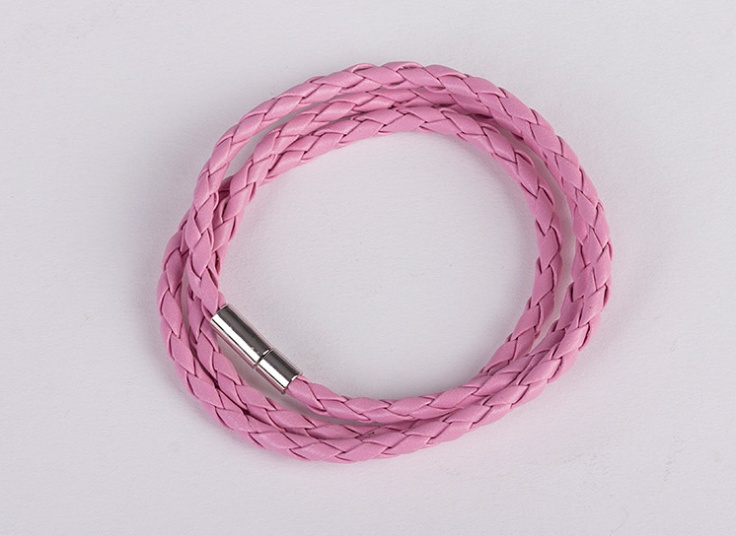 دستبند چرمی بافت حصیری