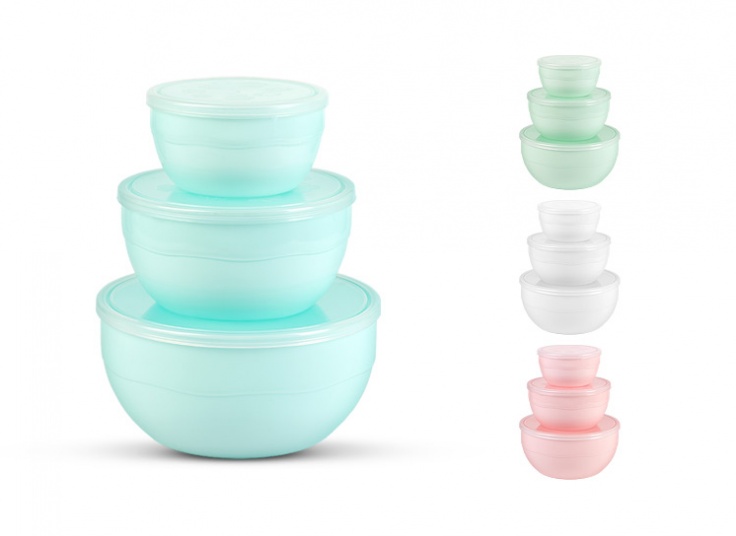 ست سه عددی کاسه درب‌دار Lovely