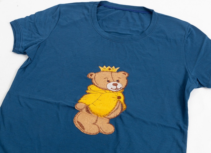 تیشرت زنانه تکه دوزی طرح خرس