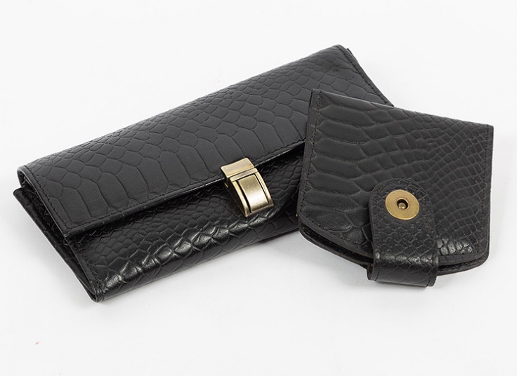 ست کیف و آینه چرم طبیعی