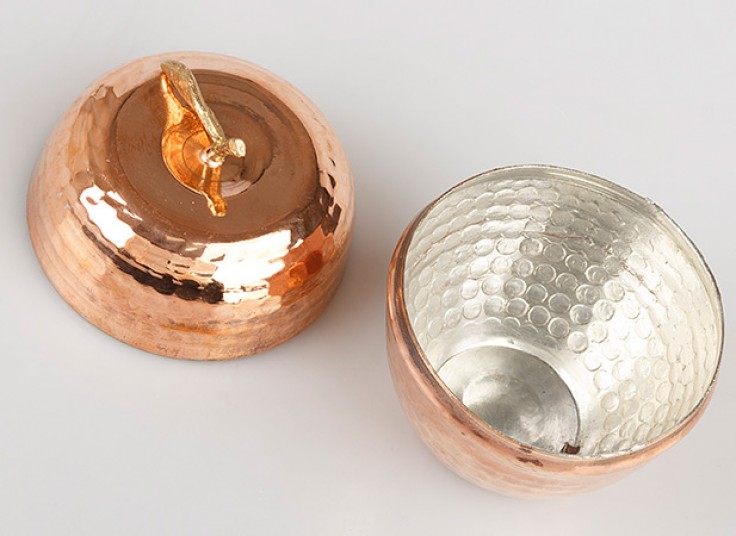 قندان مسی مدل سیب