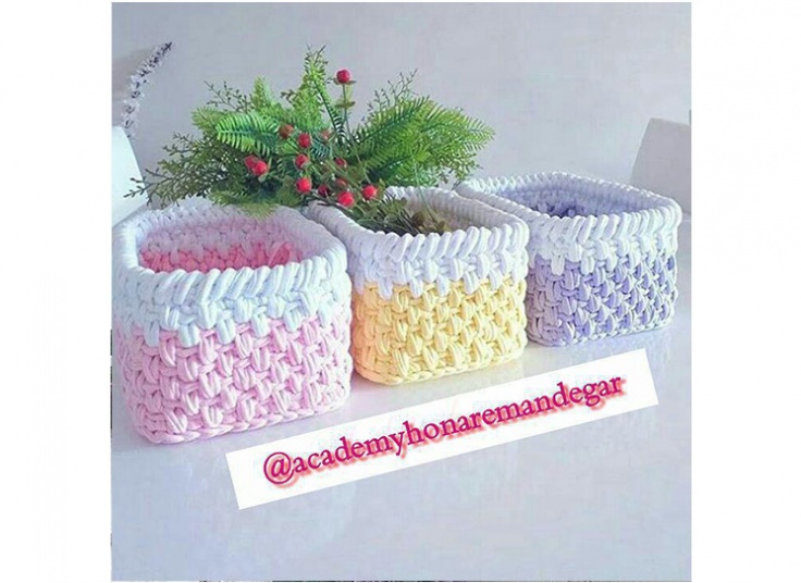 ورکشاپ بافت سبد های تریکو در موسسه هنر ماندگار پارسی