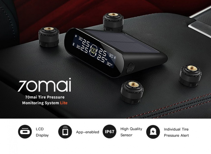 نمایشگر و سنسور فشار باد لاستیک شیائومی 70Mai Midrive T02