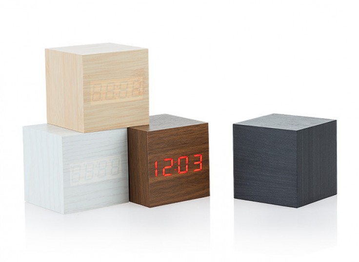 ساعت مربع رومیزی Wooden Clock