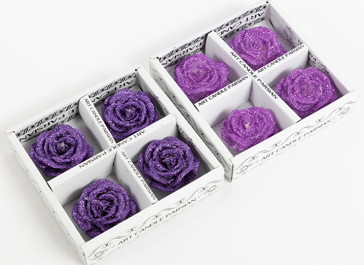 شمع طرح گل رز