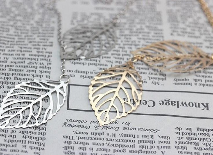 گردنبند زنجیری مدل برگ