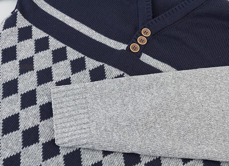 پلیور بافت مردانه دورنگ