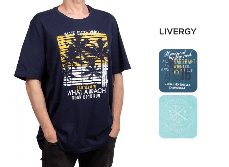 تیشرت سایز بزرگ مردانه Livergy