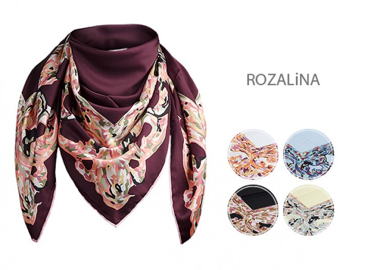 روسری ساتن ابریشم ROSALINA