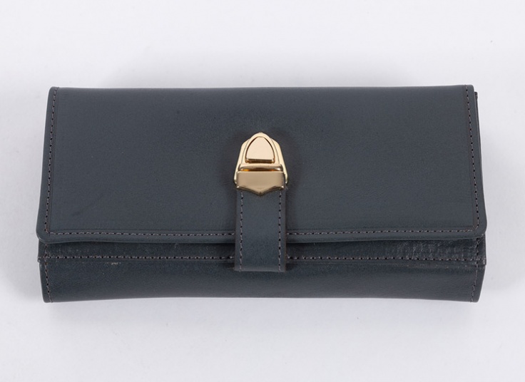 کیف پول زنانه چرم قفل ناخنی