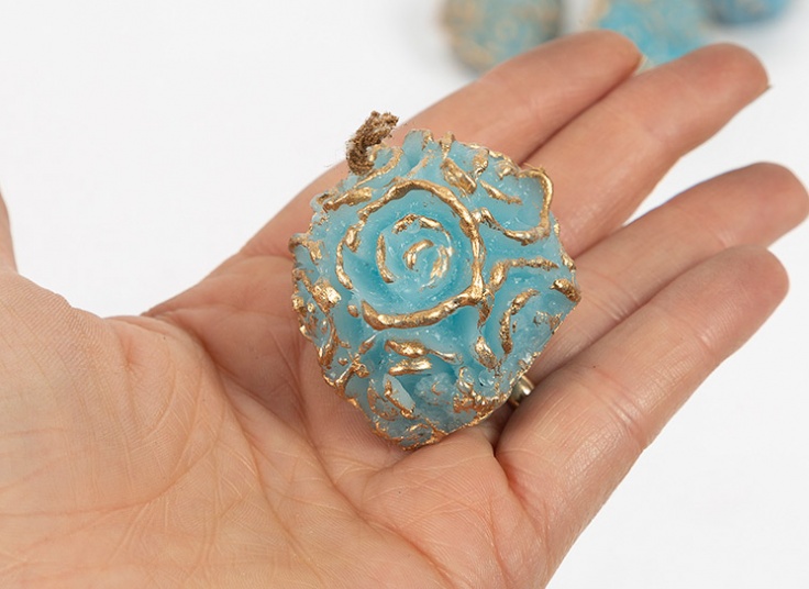 شمع گل رز 6 عددی