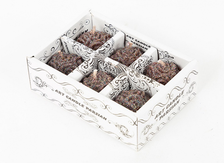 شمع گل رز 6 عددی