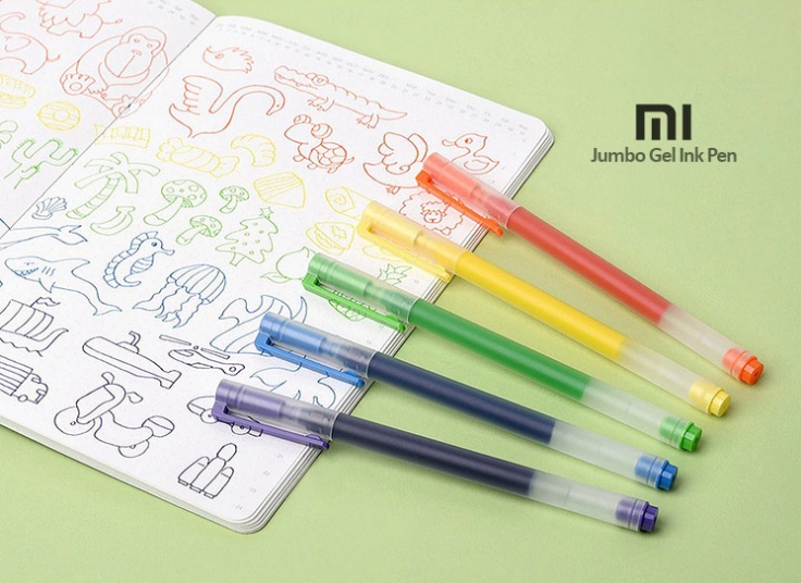 پک 5 عددی روان نویس رنگی Xiaomi Jumbo