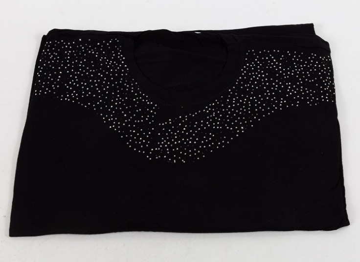 تیشرت سایز بزرگ زنانه نگین دار