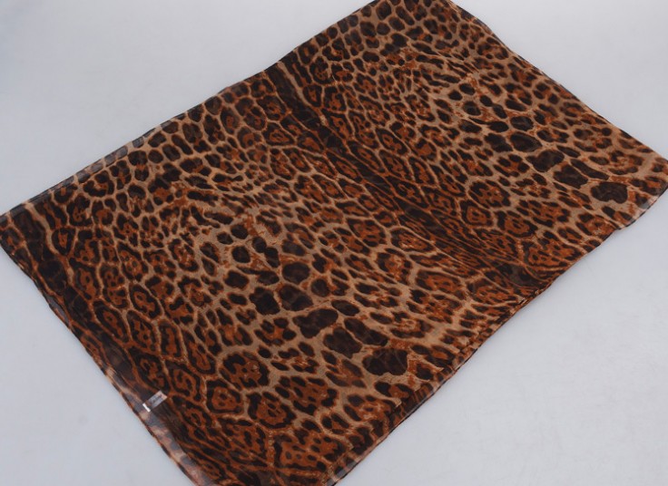 شال حریر ابریشم پلنگی