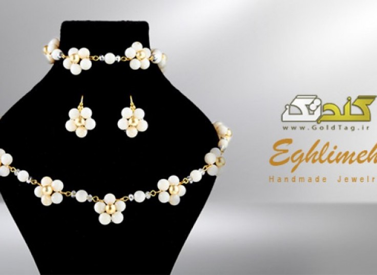دستبند ، گوشواره ، گردنبند صدف Eghlimeh