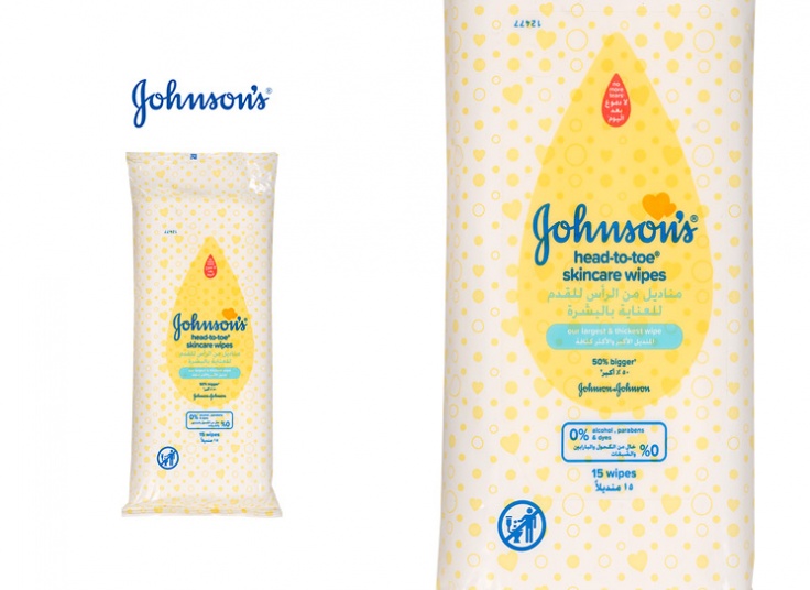 دستمال مرطوب حوله‌ای Johnsons