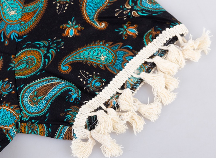 تیشرت و شلوارک نخی زنانه Tassel