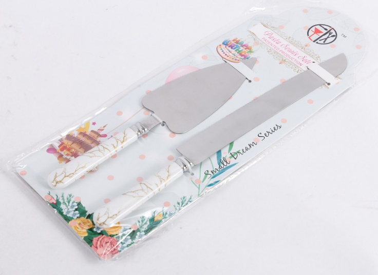 ست کارد و کفگیر سرو کیک طرح ماربل