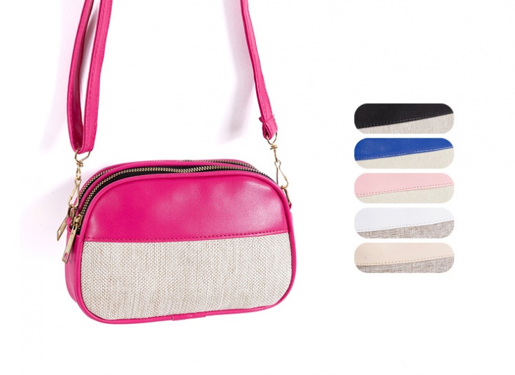 کیف دوشی زنانه دو زیپ