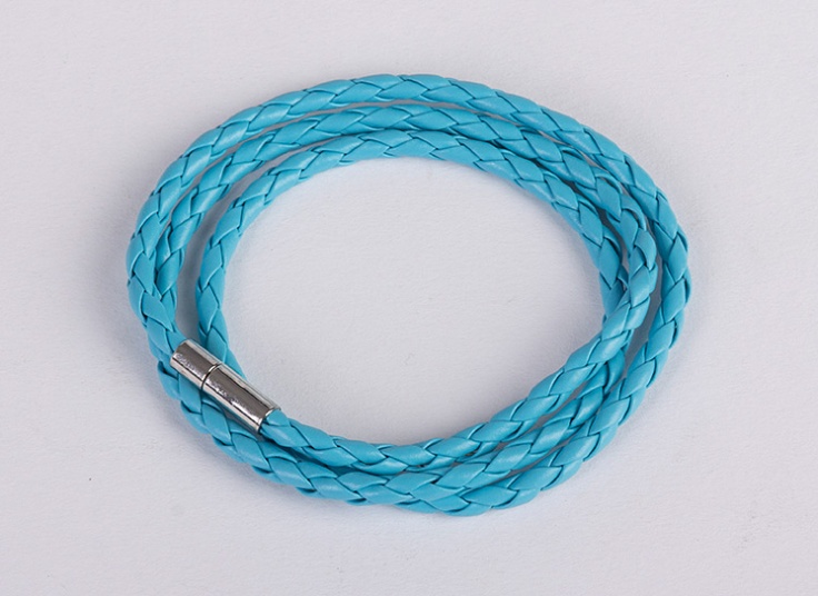 دستبند چرمی بافت حصیری