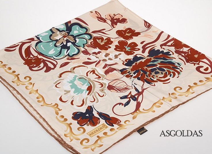 روسری دست دوز ابریشم ASGOLDAS