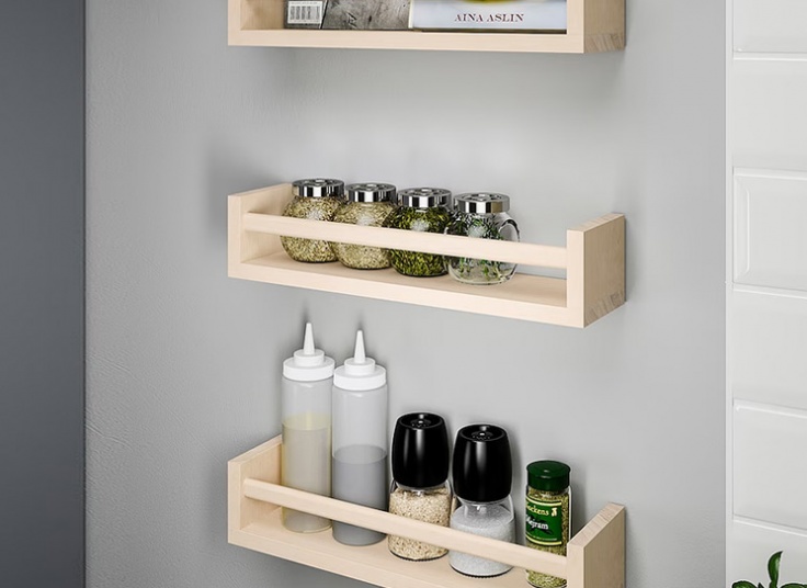 شلف چوبی IKEA مدل BEKVAM
