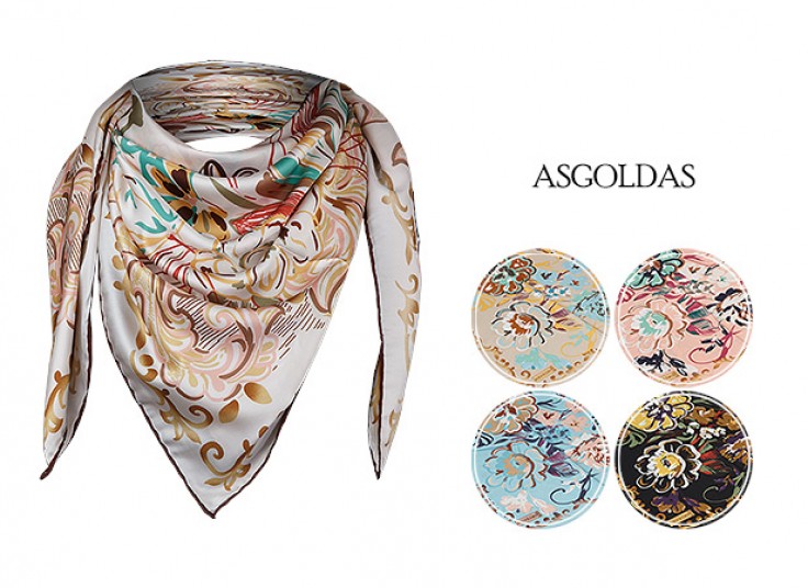 روسری دست دوز ابریشم ASGOLDAS