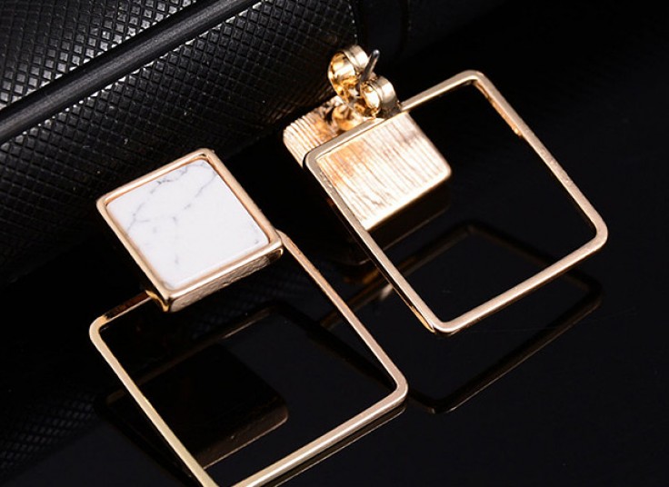 گوشواره هندسی مرمر