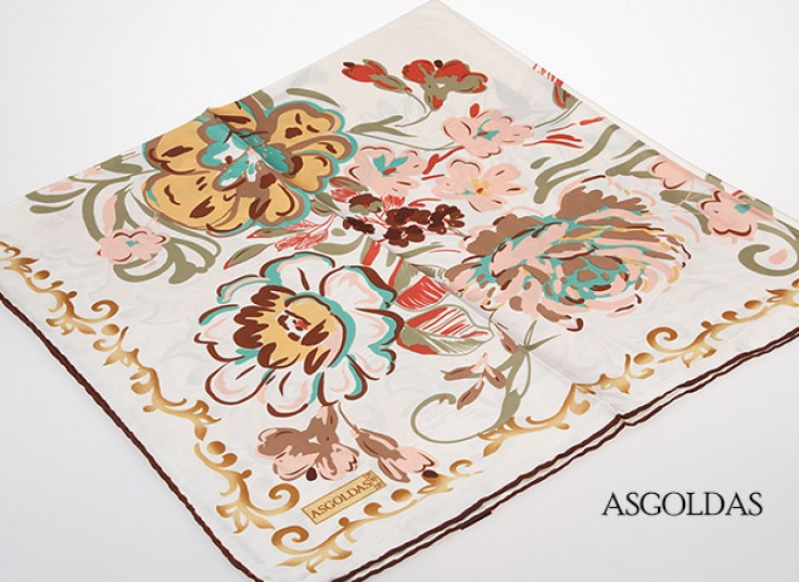 روسری دست دوز ابریشم ASGOLDAS