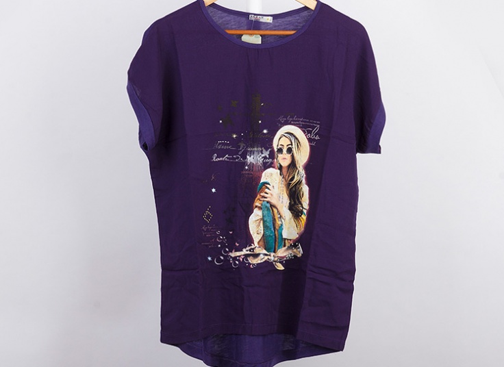 تیشرت طرحدار سایز بزرگ زنانه