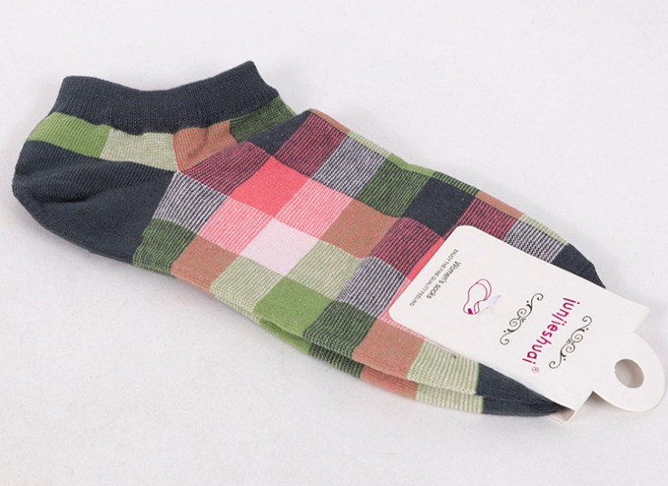 جوراب چهارخانه زنانه junjie shuai