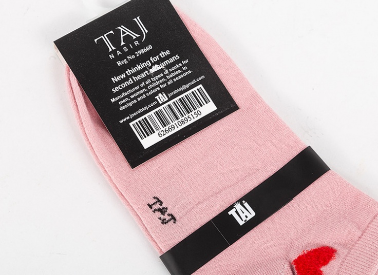 جوراب مچی زنانه طرح قلب TAJ