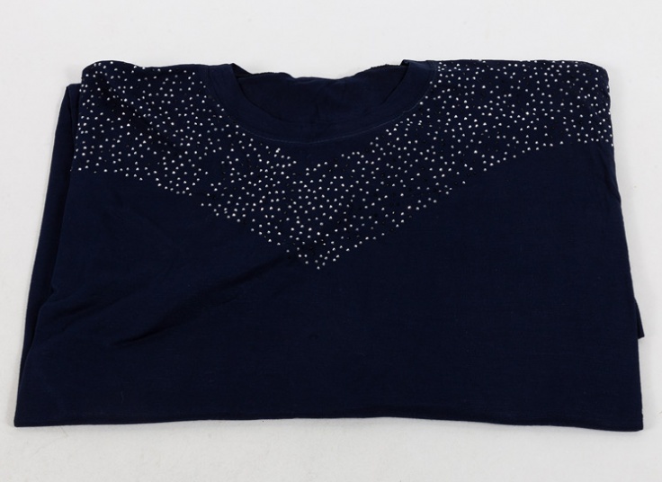 تیشرت سایز بزرگ زنانه نگین دار
