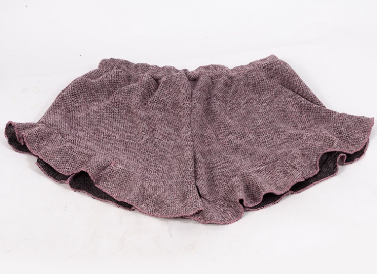 شورتک چین دار زنانه طرح بافت