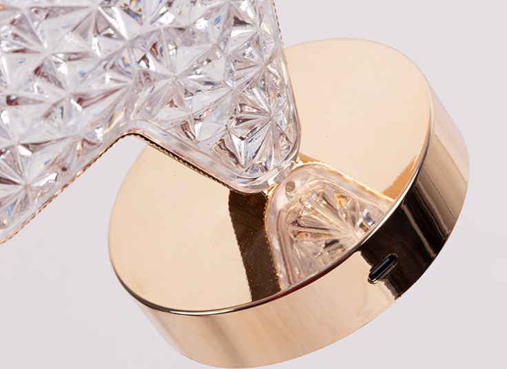 آباژور شارژی مدل کریستالی