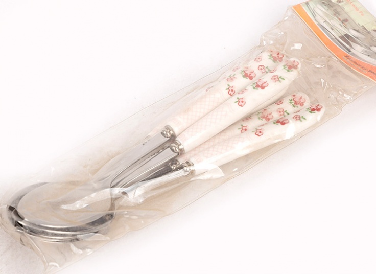 قاشق غدا خوری دسته سرامیکی