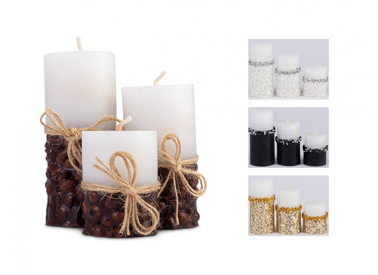 پکیج سه تایی شمع cylindric