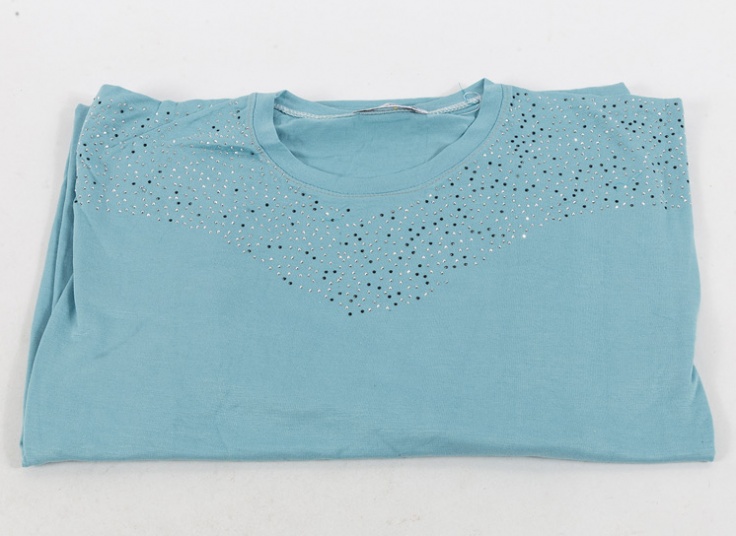 تیشرت سایز بزرگ زنانه نگین دار