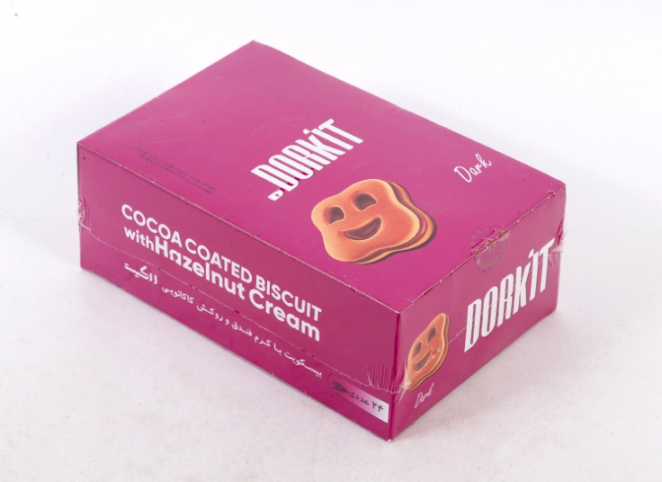 بیسکویت کرم دار طرح لبخند DORKIT