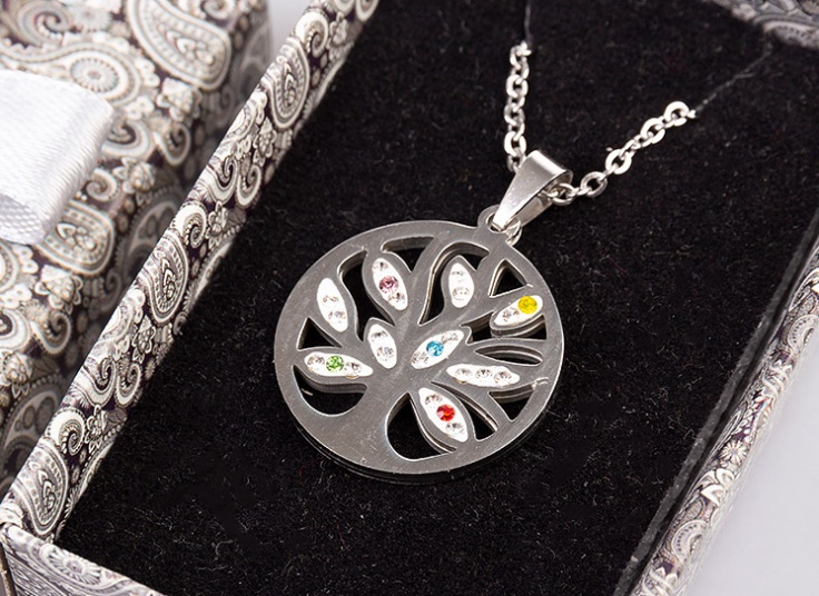 گردنبند نگین دار زنانه Steel