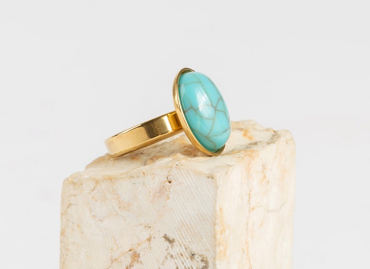 انگشتر استیل طرح سنگ