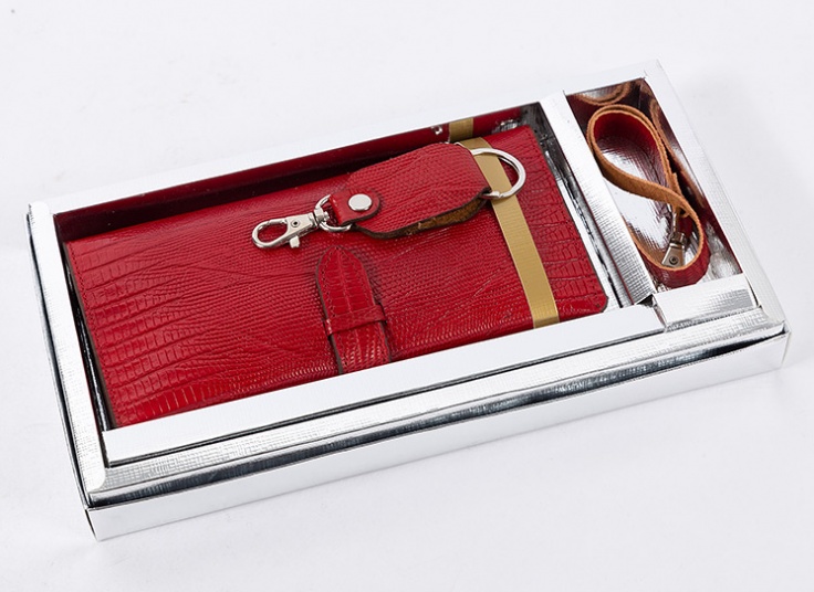 ست کیف پول و جاکلیدی زنانه چرم