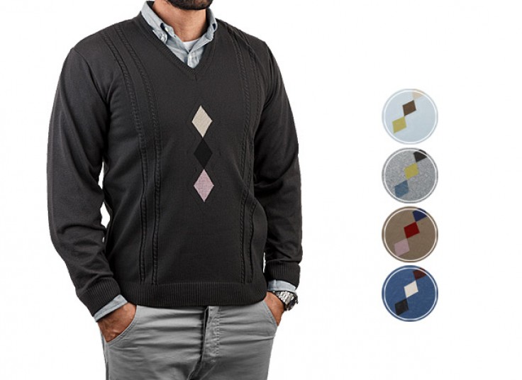 پلیور بافت مردانه Lozenge