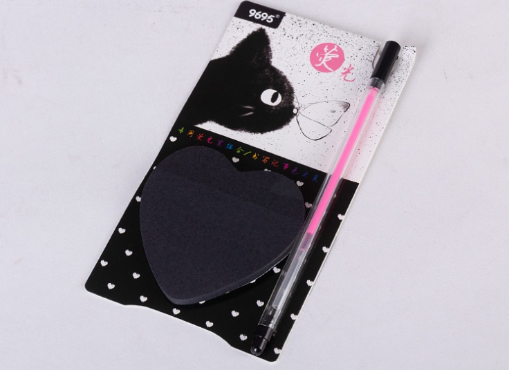 کاغذ یادداشت چسب دار به همراه خودکار