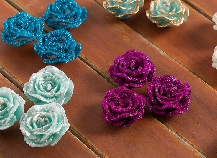 شمع طرح گل رز