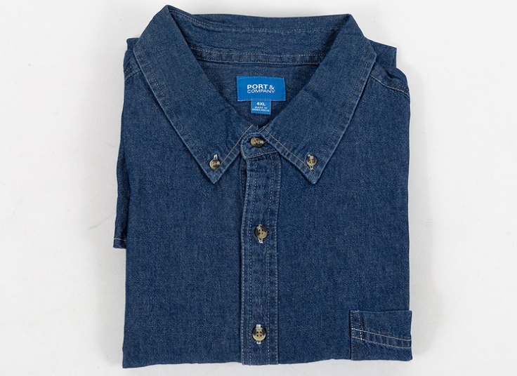 پیراهن جین آستین کوتاه Port & Company