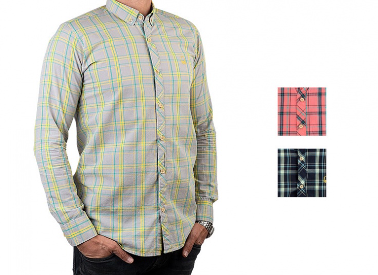 پیراهن چهارخانه مردانه Benetton